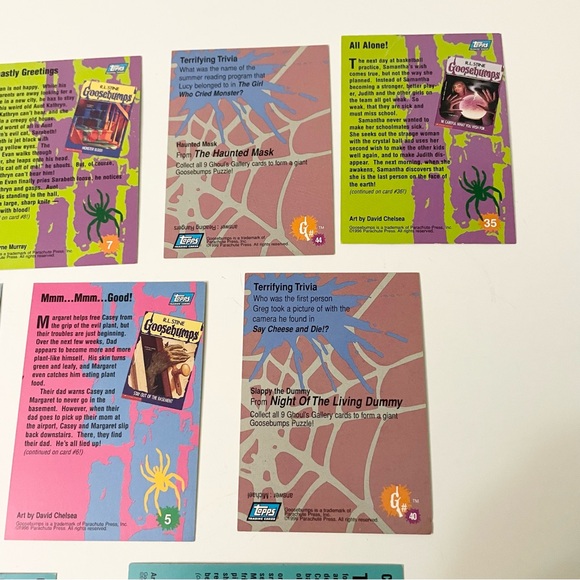 Vintage 1996 Topps Goosebumps Trading Cards Lot - R.L. Stine 90s - Picture 9 of 14
